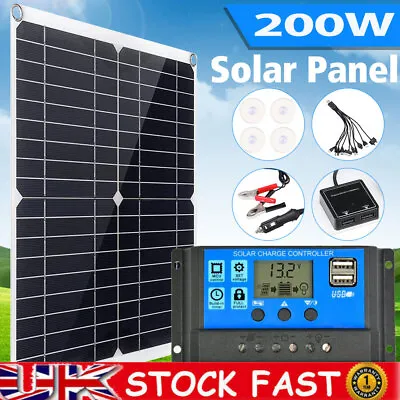 50W Solar Panel Kit Battery Charger & 100A Controller For Car Van Caravan Boat • £15.99