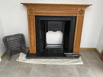 Fireplace Pine Surround And Hearth.  Used • £250