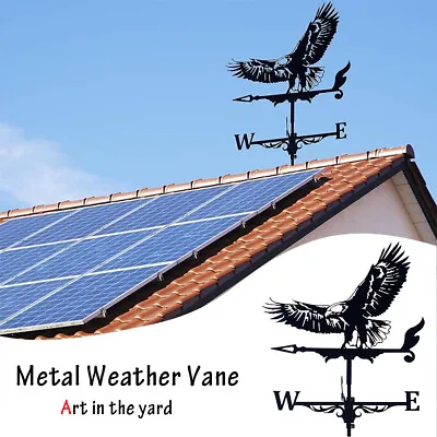 Owl/Eagle Weather Vane Stainless Steel Weather Vane Yard Barn Scene Garden Decor • £11.95
