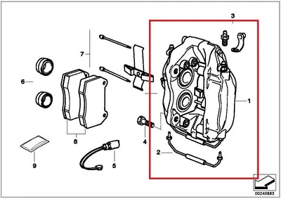 New Bmw 7 E38 3 5tds 105kw Front Right Brake Caliper 341163758 Original • $860.86