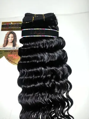 100% Human Hair European Curl Weave #1B; Curly; Wet And Wave; Weft; Sew-in • $34.99