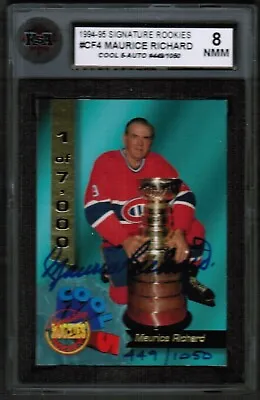 1994-95 Signature Rookies #cf4 Maurice Richard Cool 5 Auto 449/1050 KSA 8 NMM • $182.89