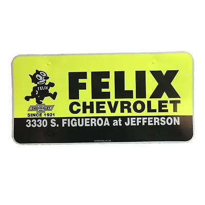 Vintage Felix Chevrolet Plastic License Plate Insert Without Frame • $4.99