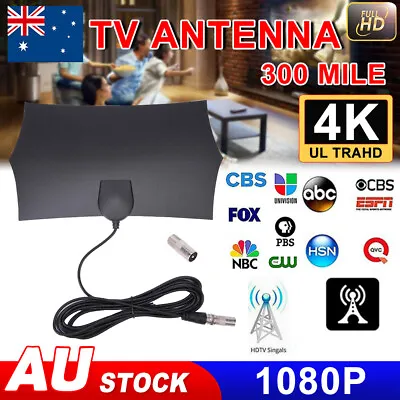 $16.95 • Buy 300 Mile Range TV Antenna Digital 1080P HD Skywire 4K Antena Digital Indoor HDTV