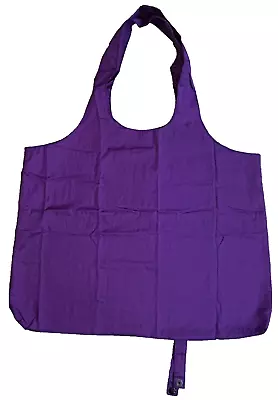 Eco-Friendly Fold-Up Reusable Nylon Grocery Shopping Tote Bags - Deep Purple • $1.98