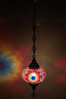 £29.98 • Buy Turkish Moroccan Glass Mosaic Hanging Lamp Ceiling Light Chandeliers