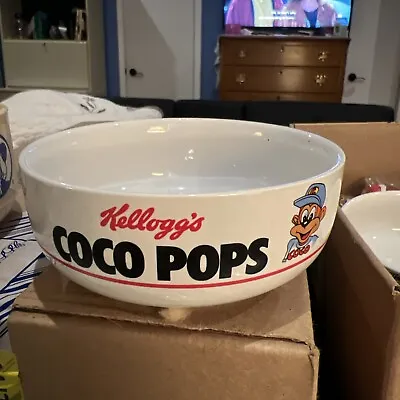 Kellogg’s Coco Pops White Plastic Cereal Bowl Vintage 1987 • £12.53