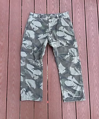 Wrangler Camo Fleece Lined Pants 36x30 Cargo Pockets Hunting Outdoor • $20