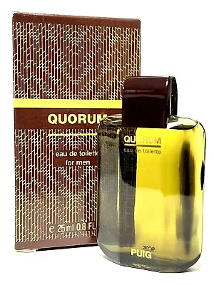 QUORUM POUR HOMME Men Cologne 25ml-0.8oz EDT Splash RARE-VINTAGE (BE07 • $24.95