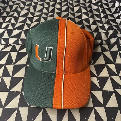 University Of Miami Hurricanes Nike Team Sports Flexfit Hat Cap  XL • $9.50