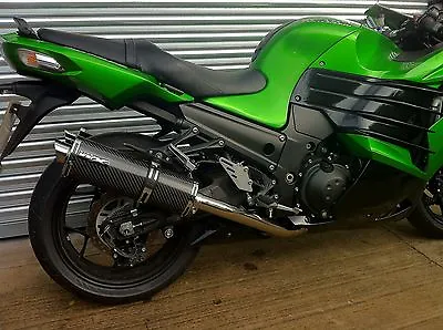 Kawasaki ZZR 1400 2012 Model Pair Of Carbon Oval Exhausts Silencers. Road Legal • £695.51