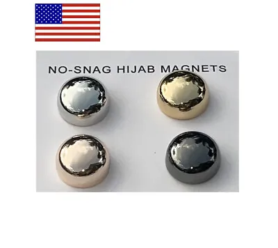 Magnetic Fashion Scarf Hijab Pin Snag Free Metal Color (4 Pin Set) • $11.89