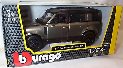 Land Rover Defender 110 2022  Light Met Green 1:24 Scale Diecast  Burago New • £21.95