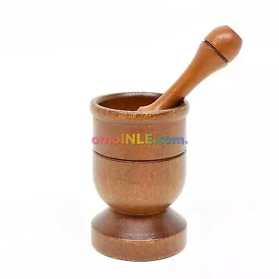 Mortero Pilon De Madera Wood Mortar And Pestle Piloncito 3  Inch Tall Mor3in • $9.50