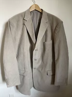 Rafael Blazer Men 48 L Tan Corduroy Sports Jacket Three Button • $12.50