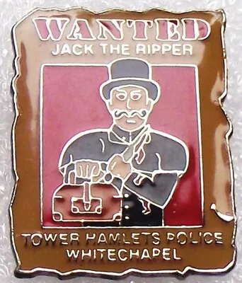 Police -Wanted Jack The Ripper Tower Hamlets Police Whitechapel Enamel Badge • £1