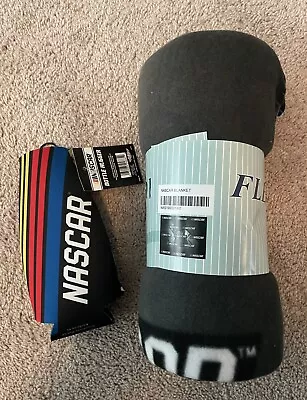 NASCAR Fleece Throw Blanket + Bottle Cooler  - 50” X 60” • $19.99