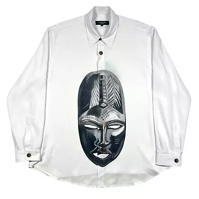 LABRUM Mende Mask Shirt White Button Up Long Sleeve L NEW RRP360 • $232.76