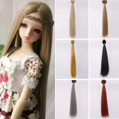 Accessories Doll Wig Kids Toys Tresses Hairs Hair Extension Straight Hair Wig • £3.79