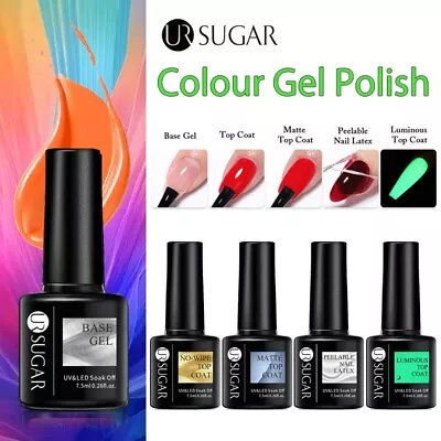 UR SUGAR 7.5ml Colour UV Gel Nail Polish LED Varnish Soak Off Manicure Top Base • $5.34