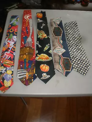 Lot Of Men's Neck Ties Novelty Food Items (you Choose) • $17.99