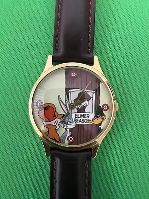 Vintage Bugs Bunny Daffy Duck & Elmer Fudd Warner Bros Watch FOSSIL RARE 32mm • $124.99