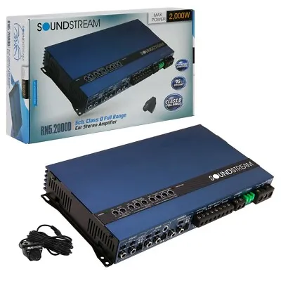 Soundstream RN5.2000D Rubicon Nano Class D 5 Channel Car Amp Amplifier 2000W Max • $249.99