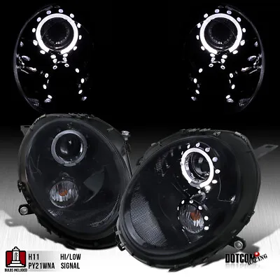 Fit 2007-2013 Mini Cooper R56 Smoke LED Halo Projector Headlights Lamps 07-13 • $279.99