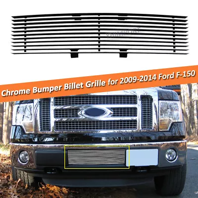 Fits 2009-2014 Ford F150 F-150 Pickup Chrome Bumper Billet Grille Insert Grill • $38.99