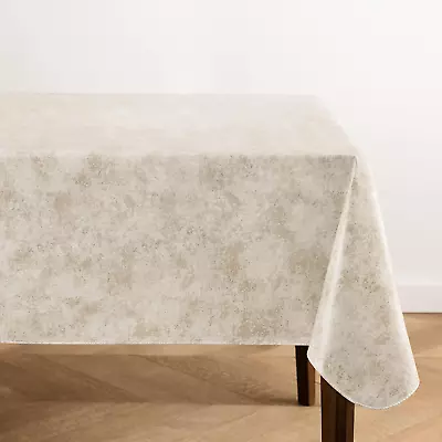 Home Fashions Mesa Marble Water- And Stain-Resistant Vinyl Tablecloth With Flann • $35.68