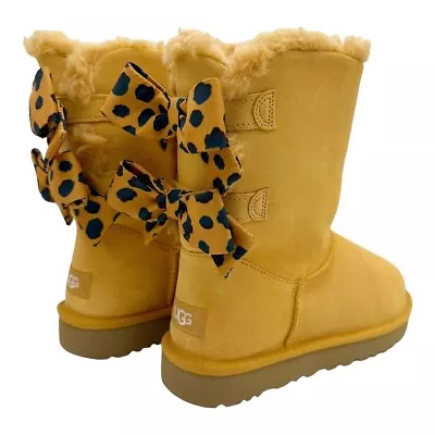 UGG Bailey Bow Retro Spot Boots 7M Sweet Potato  • $45