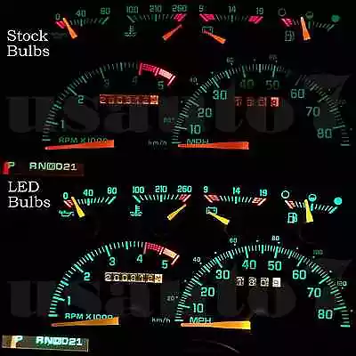 Dash Cluster Gauge WHITE LED LIGHT KIT Fits 90-94 Chevy GMC Suburban Non Digital • $12.98