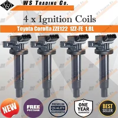 4x Ignition Coils 90919-02239 For Toyota Corolla Celica ZZW30 ZZT230 ZZE122 1.8L • $54