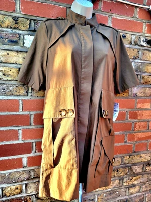 Zara Size S Jacket BNWT Khaki Short Sleeve Military/ Safari  Design  Stunning ! • $30.83