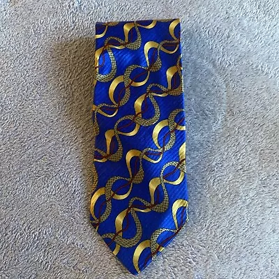 Bugatchi Uomo 100% Silk Men’s Neck Tie Made In Italy Geometric Pattern • $12.43