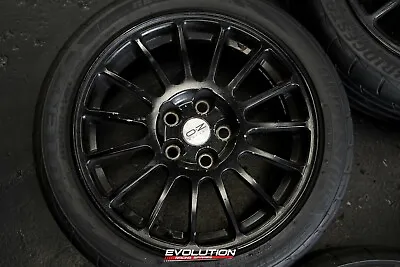 $1700 • Buy Mitsubishi Evo 6 OZ Racing Rims Wheels 17×7.5 +38 5×114.3 Black