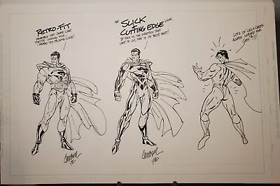 J Scott Campbell Original Art Superman WIZARD Magazine  Try Out  3 Boards • $1500