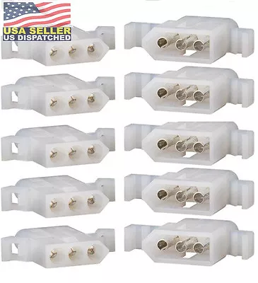  Molex Connector Lot 5 Matched Set (3 Circuits) W/18-24 AWG .062 .Mounting Ear  • $12.86