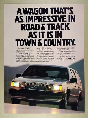 1987 Volvo 740 GLE Wagon Photo Vintage Print Ad • $8.29