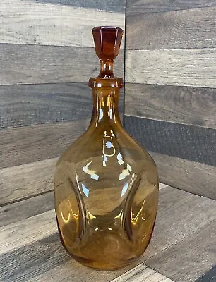 Cambridge Glass Pinch Decanter Amber Honey Color 11  • $50