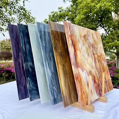 Stained Glass Sheets 12 X 12 Mosaic Glass 6-Pack Dark Series - 6 Pack • $100.61