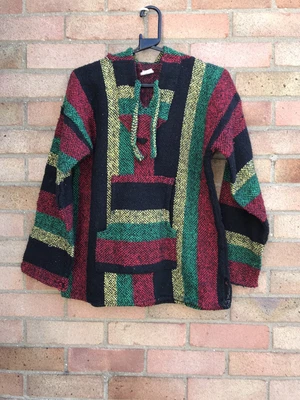 £12 • Buy Baja Hippy Top Jumper Festival Hoodie Size M