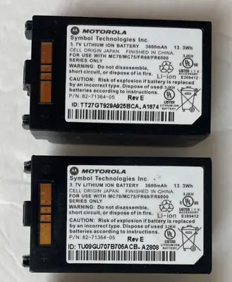 LOT OF 2 Motorola Symbol MC70 MC75 3.7V 3600mAh 13.3Wh Lithium Ion Battery • $12.99