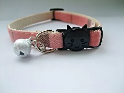 Cat Collar Kitten Tartan Checked Quick Release Bell Safety Snap Buckle Chequered • £3.59