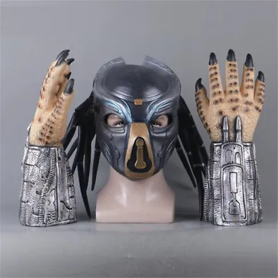 Predator Latex Mask Gloves Halloween Cosplay Costume Props Show Headgear Helmet • $28.82