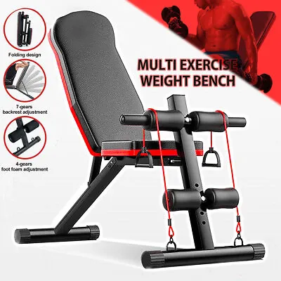 £44.96 • Buy Multi Exercise Incline Decline Weight Benches Weight Lifting Fitness Gym Bench