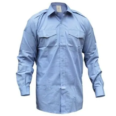 Genuine RAF Man's Dress Shirt Blue Short Sleeve NEW • £14.99
