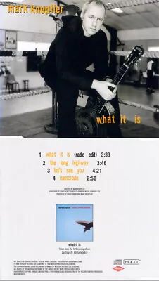 Mark Knopfler-What It Is-CD Single-Import-Dire Straits-LIKE NEW-Out Of Print • $24.99