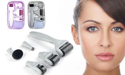 $25.99 • Buy Micro Needle Derma Roller 6 In 1 Dermaroller Skin Care Anti Aging Facia Set
