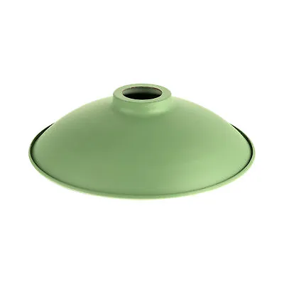 £14.89 • Buy Opus Metal Lampshade Flat Dome Vintage Ceiling Pendant Light Shade Pastel Green